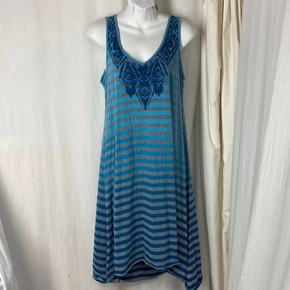 Henna 2 4 Wrap Dress Blue Bell Aop Viba